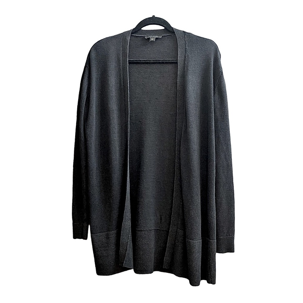 Ann Taylor linen open black cardigan